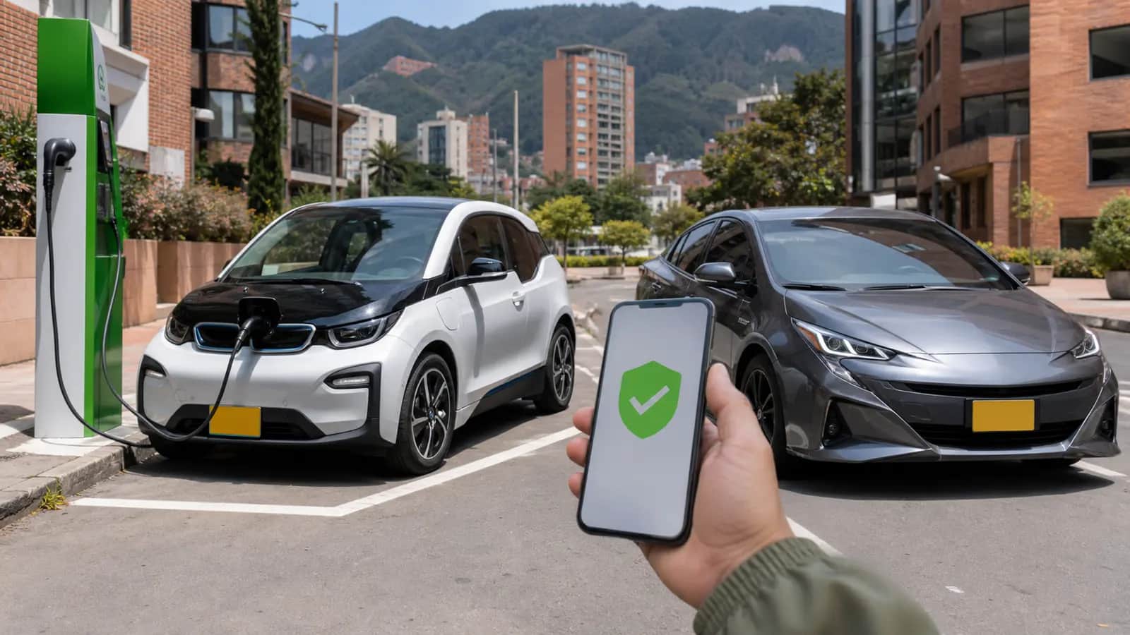 Vehículos eléctrico e híbrido durante una verificación de excepción